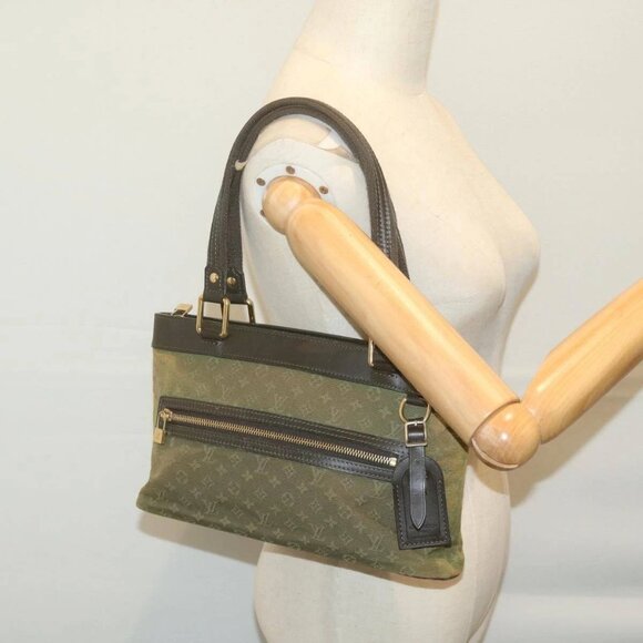 LOUIS VUITTON Monogram Mini Lucille PM Hand Bag TST Khaki LV Auth - Picture 14 of 16